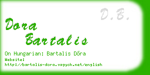 dora bartalis business card